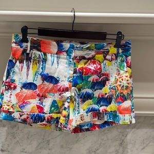 Ovi Umbrella Print Cuffed Shorts - Medium